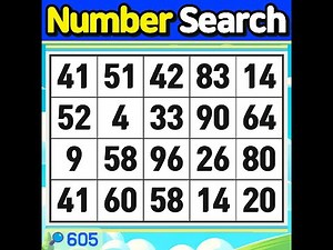 Number Search #605 Wishing you a New Year filled with even better things.【Match | brain game 】