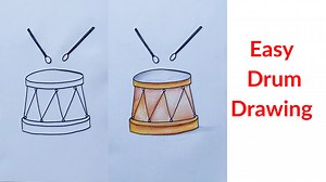 How to draw a drum | Easy drum drawing | Priyanka creative guru