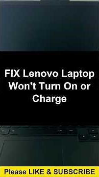FIX Lenovo Laptop Won't Turn On or Charge