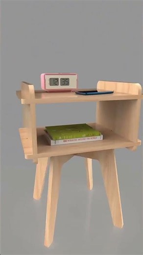 DIY Modern Wooden Bedside Table 🪵 | Easy Mini Furniture Build | Smart Home Decor Idea #shorts #yt
