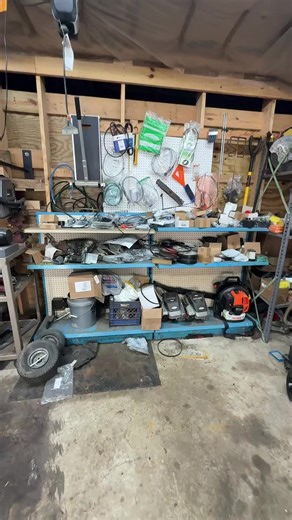 A new shelving unit for the garage #shelf #storage #rack