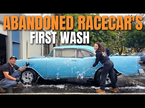 Our 1956 Chevy Drag Car Cleaned Up GOOD – Super Satisfying Wash