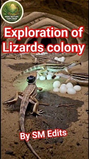 Exploring the Secret Underground World: Lizard Cam Reveals Hidden Nest! 🦎🎥#NatureExploration #Lizard