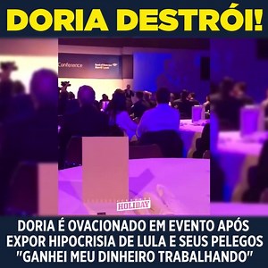 Durante seu discursou na 10º Brazil Conference na noite de ontem (03), o prefeito João Doria onde fez duras críticas a era petista e enfatizou: “O maior assalto aos cofres públicos da história foi promovido pelo PT.'' | Fernando Holiday