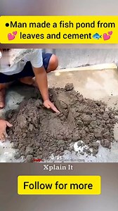 1.5K views · 1.7K reactions | ●Man made a fish pond from leaves and cement #diyprojects #cemetery #dam #fishtank #diy | Shahid Nawaz | Facebook