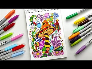 Colorful zentangle mandala art, zentangles patterns step by step