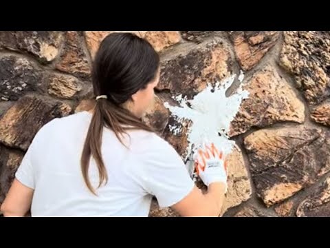 PAINTING EXTERIOR ROCK SIDING LIKE A PRO!