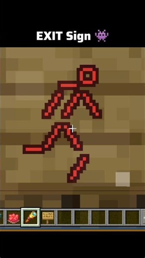 Minecraft EXIT Sign 🥀 #shorts