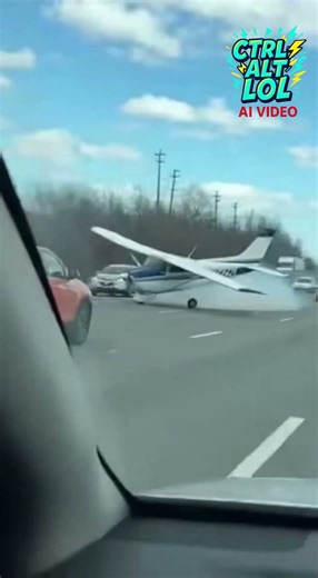 Emergency Highway Landing Narrowly Misses Cars After Plane Loses Engine Power United States – Drivers were stunned when a small plane dropped out of the sky and landed on a highway after the pilot reported an engine failure. Dash-cam footage shows the aircraft descending at a steep angle before touching down between lanes of traffic. Tires screech as cars attempt to avoid the plane, which spins slightly before stopping. A vehicle clips the wingtip, scattering debris, but the aircraft remains upr