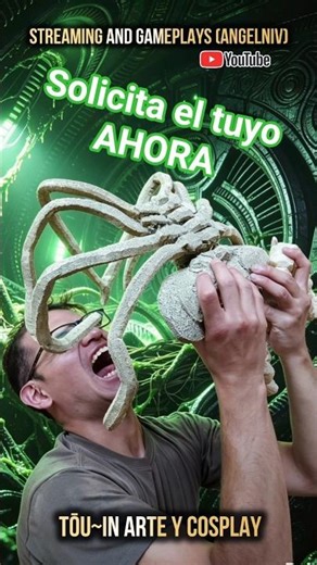ALIEN ABRAZA CARAS con patas y cola ARTICULABLES #cosplay ##facehugger #alien #alienearth #comics