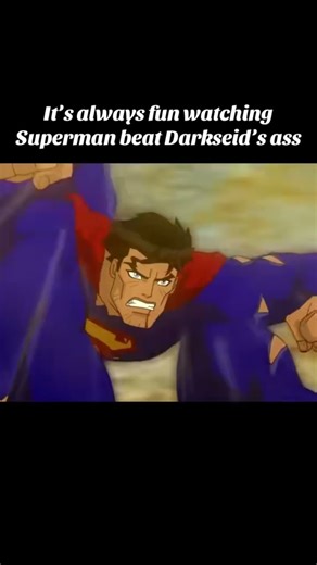 Superman beating up Darkseid #superman #cartoon #shorts
