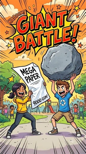 Alex and Emma's Giant Rock, Paper, Scissors Battle! ✋😂 #shorts