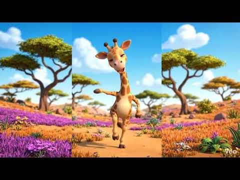 Dancing Giraffe! 🦒🎶 Rhyme & Dance | ZanyZooids #Shorts