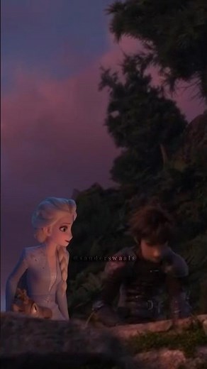 Elsa and Hiccup close to you #frozen #httyd #disney