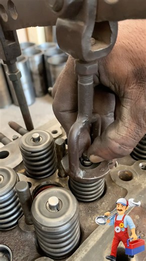 How to install valves with the power of Finger#short #mechanic #machine #shortsfeed #mechaniclife