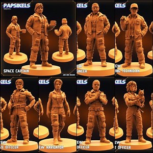 Papsikels Dropship Crew Explorers - Sci-fi Alien RPG Miniature, Cyberpunk Space Crew, Colonial Marines, Mothership Civilian Figures, Star - Etsy Australia