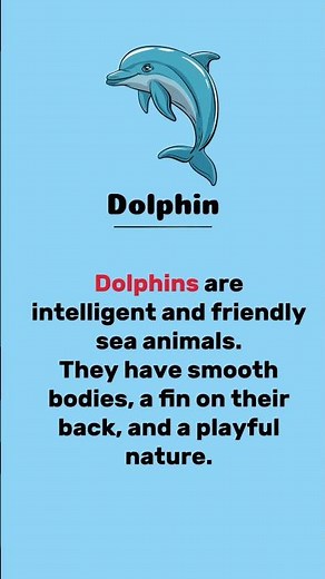 Dolphins: The Smartest and Friendliest Sea Creatures! 🐬🌊 || English Reading Practice || #english