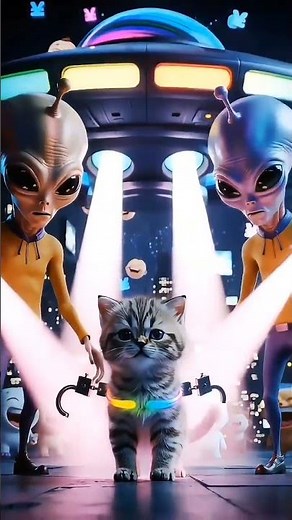 👽 Alien Arrests Cute Baby Cat 🐱 | Funny 3D Animation with Auto Sounds | Kids Fun Video