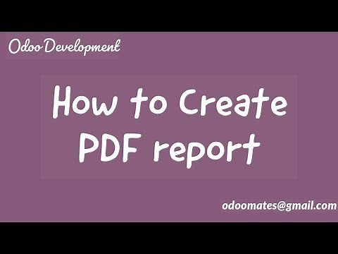 How To Create PDF Report in Odoo
