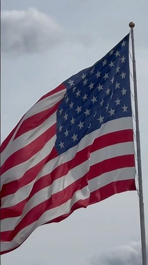 Old Glory Doing Her Thing At The Truck Stop