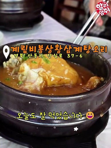 *안동맛집* 안동병원 옆 환자들이 즐겨찾는 찐~한 상황버섯삼계탕 '계림상황삼계탕오리' (국물만 봐도 알 수 있는 보양식 ) 맛집투어 #04