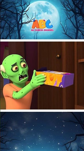 Hungry Zombie Midnight Snack Attack #shorts #halloween #kidssongs