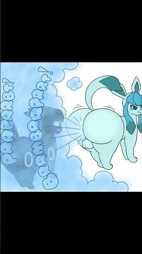 Glaceon farts on umbreon