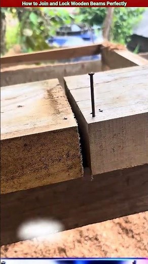 How to Join and Lock Wooden Beams Perfectly #woodworking #shorts #carpentry
