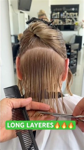 LONG LAYERED HAIRCUT BASIC LINE! 🔥🔥🔥 #hairtransformation #haircut #longhaircut #layeredhaircut