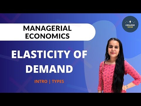 Elasticity of Demand | Types of Elasticity | Price vs Demand | Managerial Economics