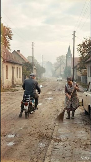 Dorfleben am Morgen, irgendwo in Deutschland 70er Jahre #history #nostalgie #ddralltag