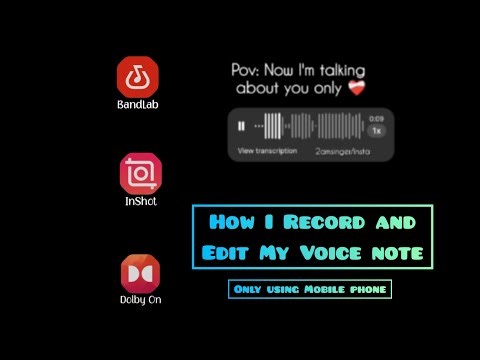 How to edit voicenote video | How I record | Tutorial