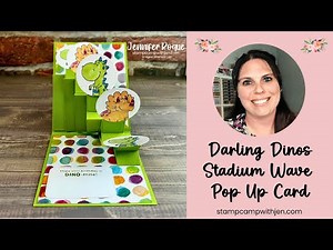 Darling Dinos Stadium Wave Pop Up Card