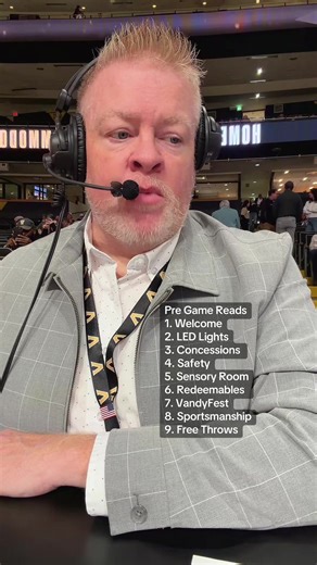 When gates open, we run through a series of pre game reads that are sponsor, safety and school specific content. These #PAAnnouncer reads are boring and stagnant but vitally important and in no circumstances should you vary or change the script. #basketball🏀 #announcer #details #ncaa