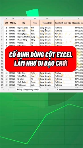 Cố định dòng cột trong Excel làm như đi dạo chơi I Kỹ năng - Thủ thuật tin học văn phòng