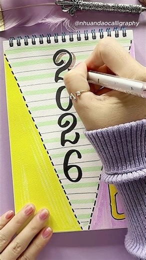 Happy New Year 2026 ✨ Would You Start Your First Page Like This? #nhuandaocalligraphy #happynewyear