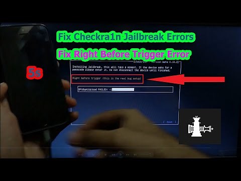 Fix Checkra1n Jailbreak Errors | Fix Right Before Trigger Error iPhone 5S iPadMini 2