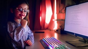 Cute Baby Girl Having Fun Typing Stock Footage Video (100% Royalty-free) 1087885335 | Shutterstock