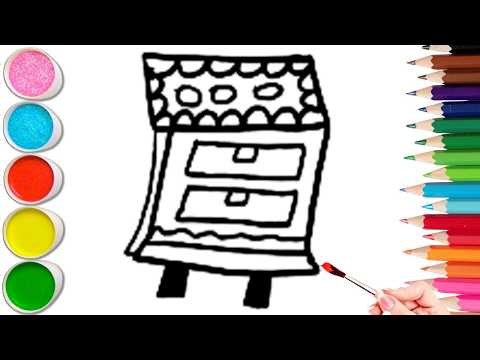 How To Draw cute Table Drawing, Painting & Coloring For Kids and Toddlers_🌈🎨 🐋