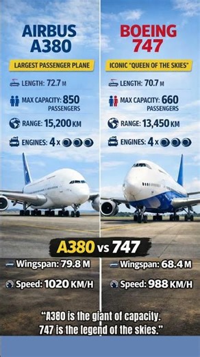 A380 vs Boeing 747 – The Queen Just Got Challenged! 👑✈️