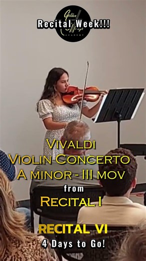 🎻 Vivaldi's Violin Concerto in A minor, III Mov. - 4 Days Until Recital VI ✨