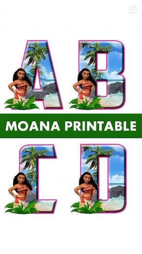 Moana Alphabet Printable Letters and Numbers 😍 #printable #fyp