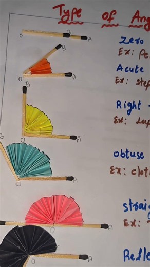 Types of Angles project #shortsfeed #mathematics #trendingshorts #viral #matchsticks #geometry