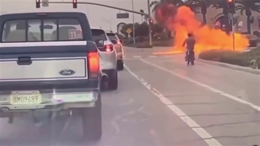 Viral video shows massive fireball explosion from Salinas motorcycle crash