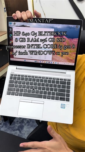 HP Elitebook 840 G5 Laptop: i5 Gen 8, 8GB RAM, 256GB SSD