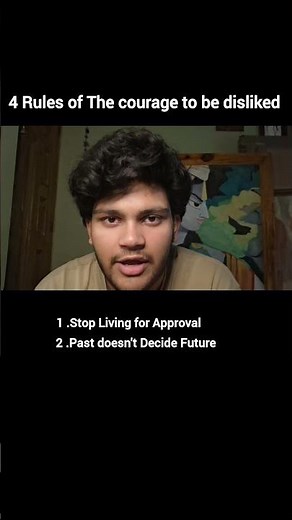 4 Rules of The Courage to be Disliked