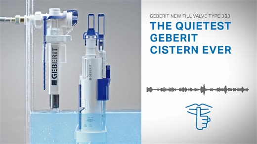 🔇 The Geberit Type 383 fill valve is compact and quieter, reducing noise level in the bathroom by half and lowering sound transmission to adjacent rooms. Furthermore, it is easy to install, use, and maintain. Find out more: https://bit.ly/4iypkdo. #Geberit #FillValve | Geberit