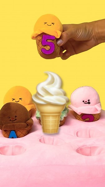 Count to 10 Squishy Ice Cream Cones🍦🍦🍦! Let's Learn Together! #shorts #icecream