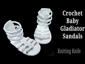 Crochet Baby Gladiators / Cute Baby Sandals, quick and easy