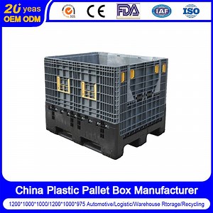 [Hot Item] Collapsible Heavy Duty Agricultural Transport Collapsible Plastic Pallet Box Bulk Cargo Storage Container